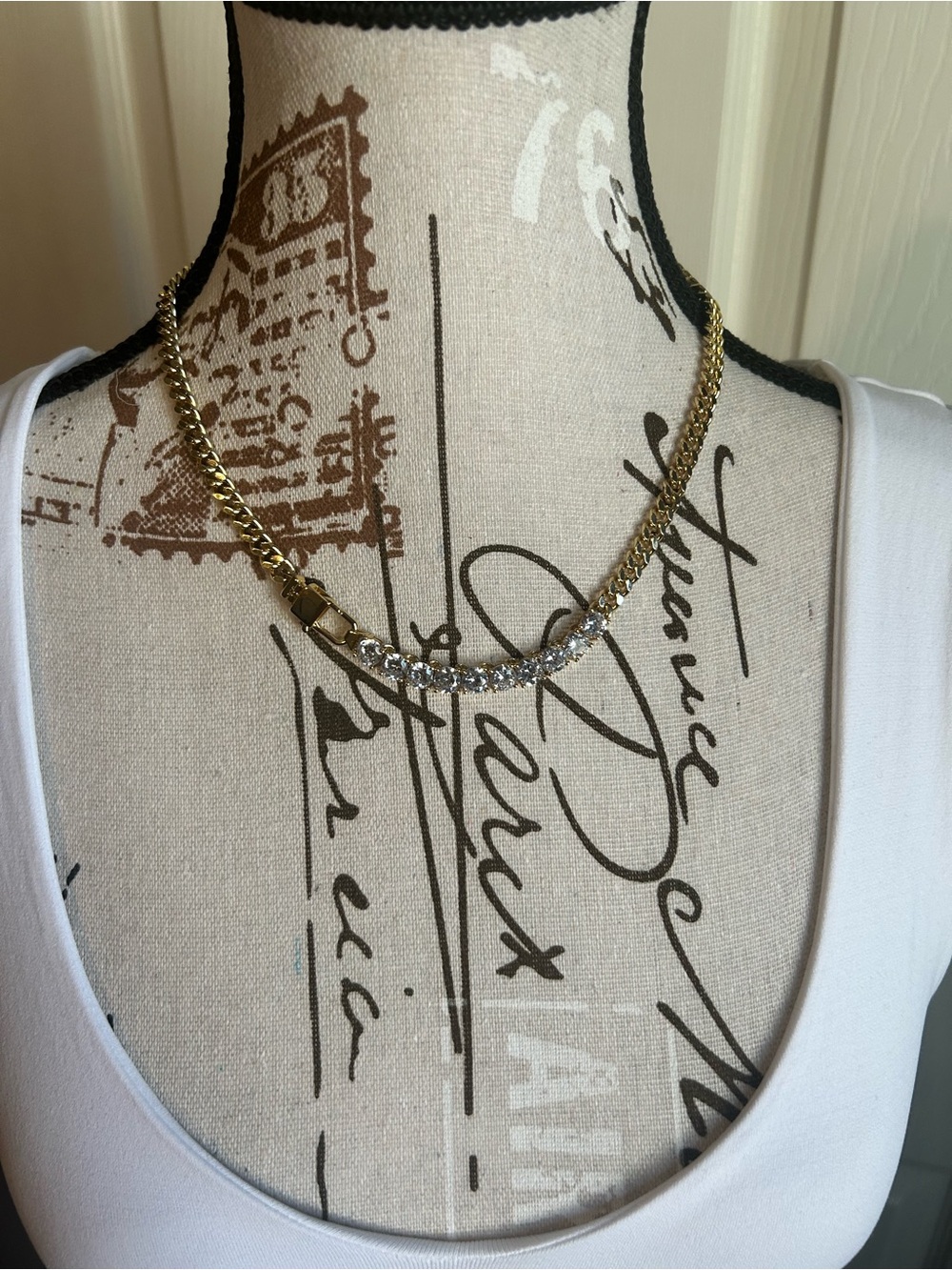 Gold Crystal Chain Necklace - Women Jewelry